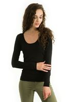 Bayan Siyah Uzun Kollu Triko