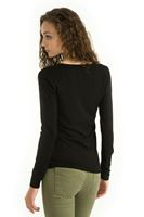 Bayan Siyah Uzun Kollu Triko