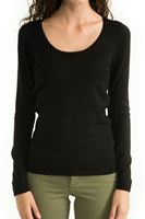 Bayan Siyah Uzun Kollu Triko