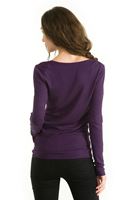 Bayan Mor Uzun Kollu Triko