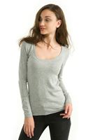 Bayan Gri Uzun Kollu Triko