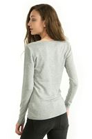 Bayan Gri Uzun Kollu Triko