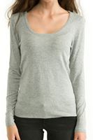 Bayan Gri Uzun Kollu Triko