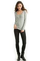 Bayan Gri Uzun Kollu Triko