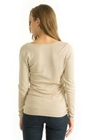 Bayan Krem Uzun Kollu Triko