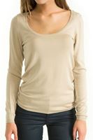 Bayan Krem Uzun Kollu Triko