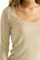 Bayan Krem Uzun Kollu Triko