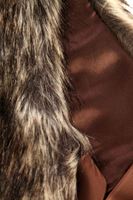 Bayan Kahverengi Kürk Yaka