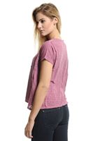 Bayan Pembe Pul İşlemeli Kısa Kollu Tişört