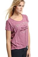 Bayan Pembe Pul İşlemeli Kısa Kollu Tişört