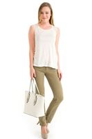 Bayan Krem Kolsuz Bluz