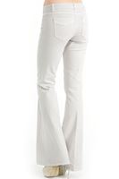 Bayan Gri Geniş Paça Düşük Bel Pantolon