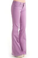 Bayan Mor Geniş Paça Düşük Bel Pantolon