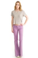 Bayan Mor Geniş Paça Düşük Bel Pantolon