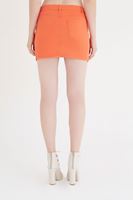 Bayan Turuncu Mini Etek