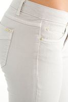 Bayan Gri Dar Kesim Pantolon