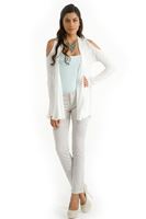 Bayan Gri Dar Kesim Pantolon