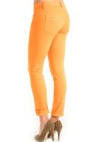Bayan Turuncu Dar Kesim Pantolon
