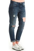 Bayan Mavi Yırtık Kot