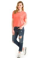 Bayan Mavi Yırtık Kot