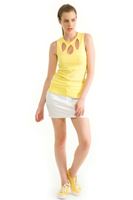 Bayan Sarı Göğüs Dekolteli Atlet