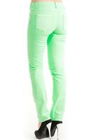 Bayan Yeşil Neon Dar Kesim Pantolon