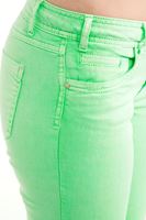 Bayan Yeşil Neon Dar Kesim Pantolon