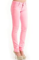 Bayan Pembe Neon Dar Kesim Pantolon