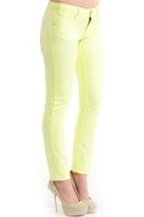 Bayan Sarı Neon Dar Kesim Pantolon