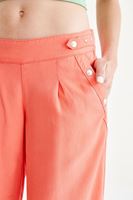 Bayan Turuncu Bol Paça Pantolon