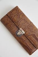 Bayan Kahverengi Önü Tokalı Cüzdan