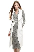 Bayan Krem Kolsuz Uzun Trençkot