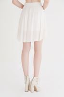 Bayan Krem Mini Kloş Etek