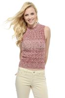 Bayan Bordo Kolsuz Triko Bluz