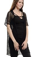 Bayan Siyah Dantelli Ceket