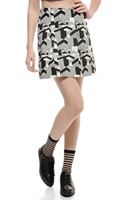 Bayan Çok Renkli İri Geometrik Desenli Etek