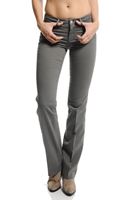 Bayan Gri Bella Normal Bel Bot Paça Pantolon