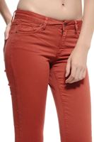 Bayan Turuncu Düşük Bel Skinny Pantolon