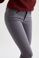 Bayan Gri Düşük Bel Skinny Pantolon