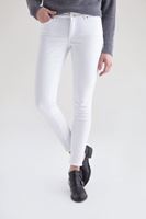 Bayan Beyaz Düşük Bel Skinny Pantolon