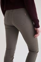 Bayan Yeşil Düşük Bel Slim Paça Pantolon