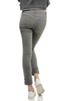 Bayan Gri Slim Paça Yıpratılmış Pantolon
