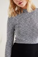 Bayan Gri Boğazlı Üst