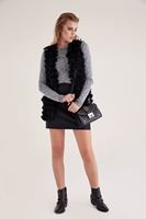 Bayan Gri Sırtı Bağcık Detaylı Kısa Üst