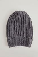 Bayan Gümüş Yatay Örgü Detaylı Bere