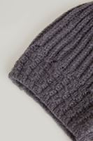 Bayan Gümüş Yatay Örgü Detaylı Bere