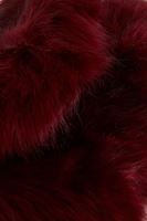 Bayan Bordo Kürk Yaka