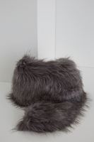 Bayan Gri Kürk Yaka