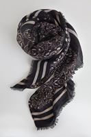 Bayan Çok Renkli Gül Desenli İnce Şal