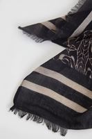 Bayan Çok Renkli Gül Desenli İnce Şal